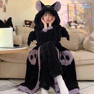 Modakawa plush bat pajama set with hood